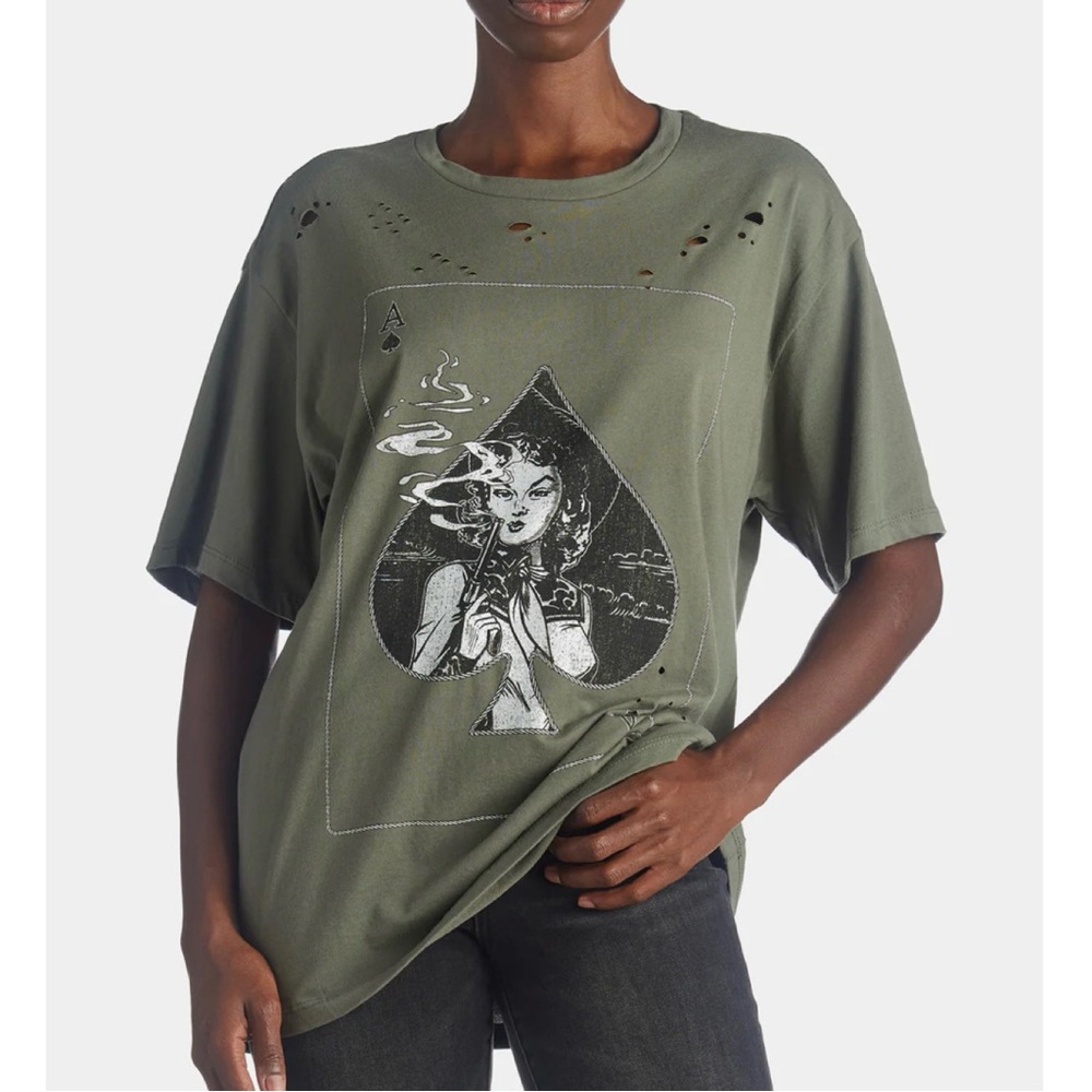 NWT ♠️ Refined Canvas Short Sleeve Smoking Aces Tee